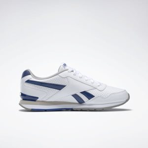 Reebok Royal Glide S Clip Turnschuhe Herren - Weiß/Königsblau/DunkelGrau - DE 261-BPO